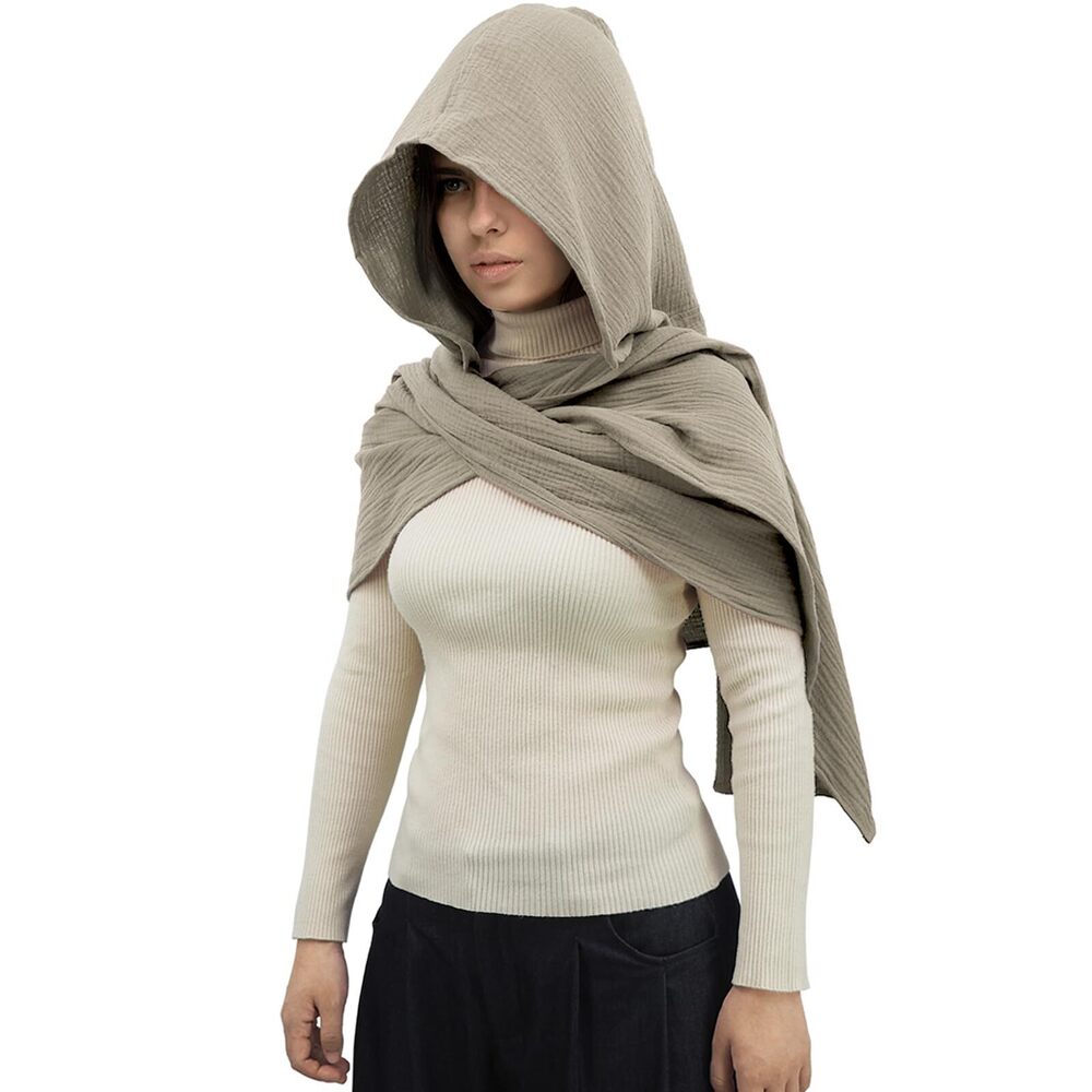 1072 Fashion Shawl Scarf Cape | Multifunctional Hooded Cowl | Medieval